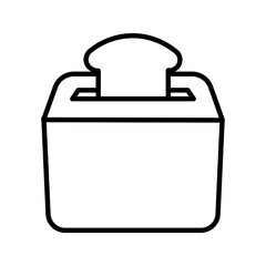  toast bread icon white on background