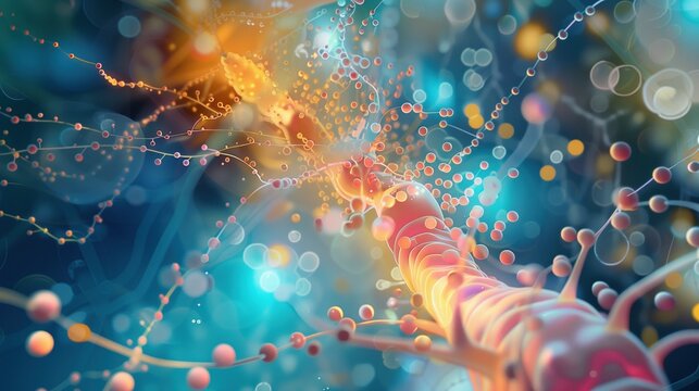 Bladder Health Month. Scientific illustration of bladder neural control pathways, detailed nervous system connections, technical precision, neuroscience accuracy