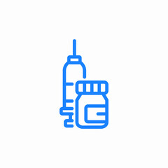 injection vaccine icon sign vector