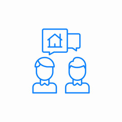 neighbourhood communication icon sign vector