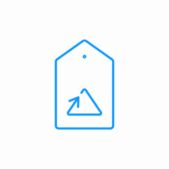 recycled tag icon sign vector