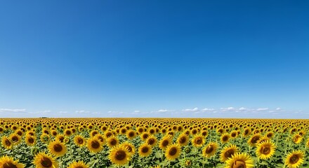 Sunflower Field Blue Sky.