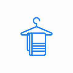 towel on hanger icon sign vector