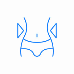 woman tummy exercise icon sign vector