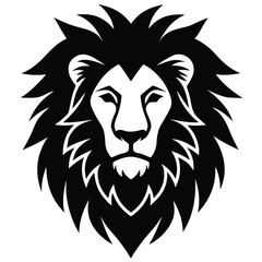 lion head silhouette vector icon