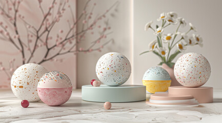 easter eggs in basket