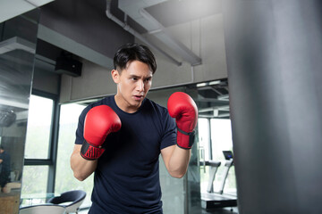 young man with boxing gloves