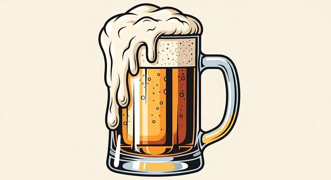 Beer Mug with Foam. (7)