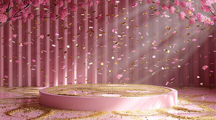 christmas decoration on red background