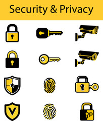 Security and Protection Icons for Safe Access