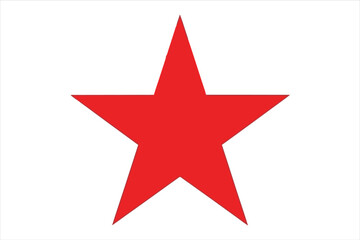 Vector art of a vibrant red star, symbolizing achievement, celebration, and patriotism, perfect for adding a touch of boldness and recognition to any design