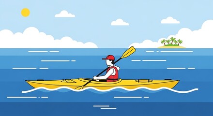 Kayaking at the Sea.