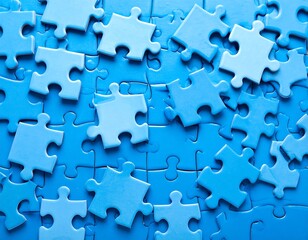 Blue puzzle pieces