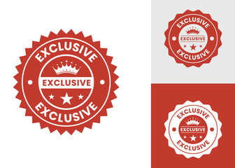 Exclusive badge circle logo template. Suitable for business, promotion, information and product label