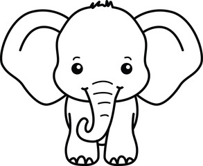 Elephant illustration kids book