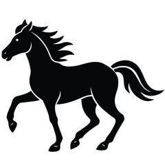 horse galloping vector icon