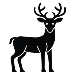 deer with antlers vector icon