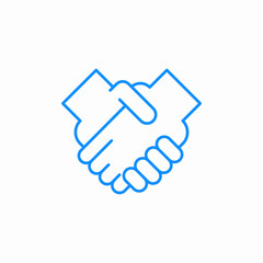 agreement handshake icon sign vector