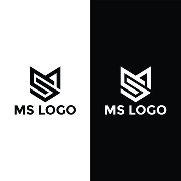Creative initial connected letters MS logo monogram style Stock Vector Image & Art.