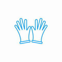 hand gloves icon sign vector