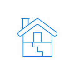 house structure icon sign vector