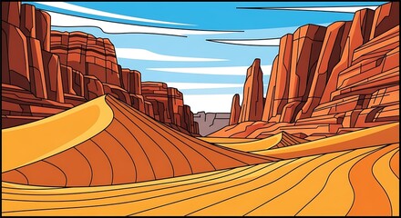 Desert Landscape Scene. (5)