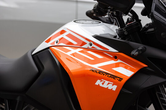 berlin, berlin, germany - 24 04 2024: a ktm 125cc motorcycle close up
