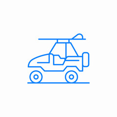 Fototapeta premium offroad camping car icon sign vector