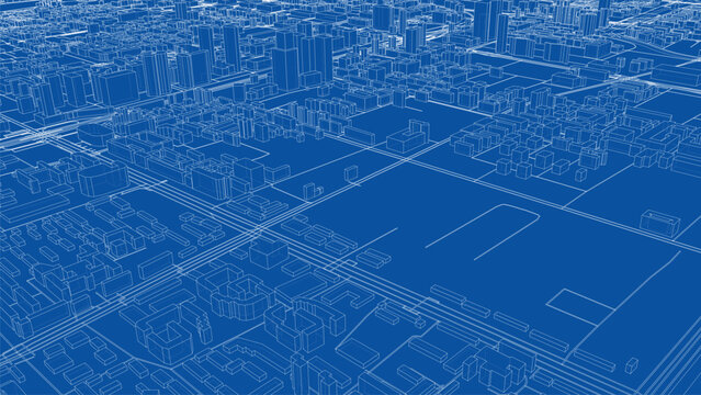 Blueprint of a Cityscape