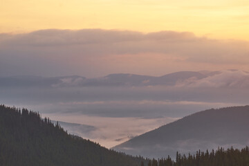 Beautiful Carpathian mountains in Ukraine