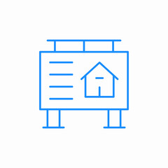 real estate billboard icon sign vector