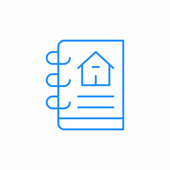 real estate catalogue icon sign vector