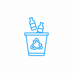 recycle bottles icon sign vector