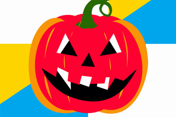 Vibrant Halloween Jack-o'-Lantern Vector Art for Autumn Holiday Design