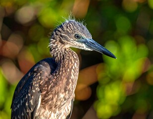 Obraz premium Close-up of a young heron