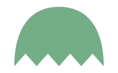 Obraz premium Abstract Green Cracked Egg or Stylized Tulip Shape