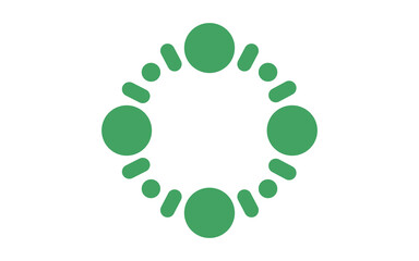 Minimalist Concentric Circles Abstract Target Graphic in Green