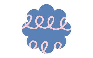 Abstract Imagination Cloud with Internal Spiral Graphic