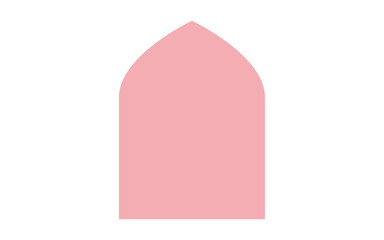 Solid Pink Minimalist Rounded Arch Shape