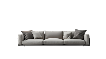 Modern Sofa Isolated on Transparent Background for Creative Interior and Furniture Designs