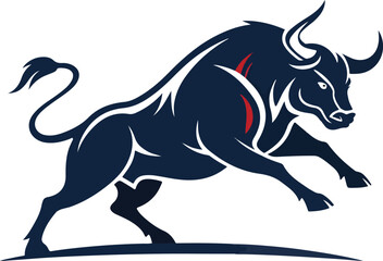Fototapeta premium vector illustration of a bull 