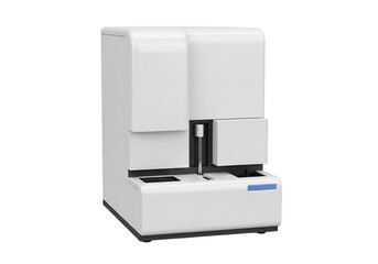 Modern laboratory analyzer in white tone