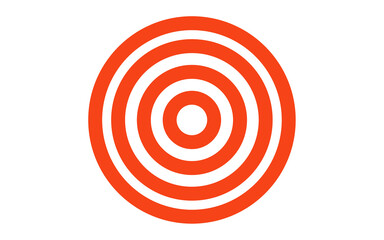 Solid Red Minimalist Concentric Circle Target Graphic