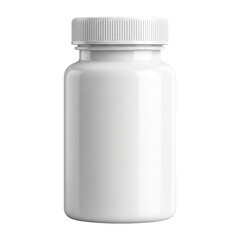 White plastic bottle for pills mockup