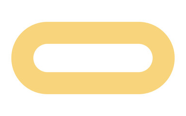 Solid Yellow Abstract Capsule or Toggle Bar Shape
