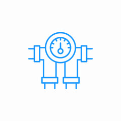 Obraz premium pressure gauge system icon sign vector