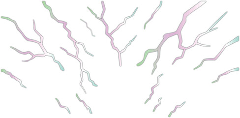 Pastel Lightning Branches 