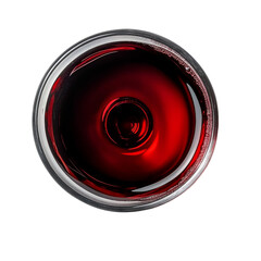 Top View Red Wine Glass, Isolated on Transparent Background, Beverage, Drink, Winery, wine, alcohol, liquid