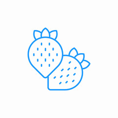 sweet juicy strawberries icon sign vector
