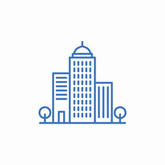 tall buildings icon sign vector